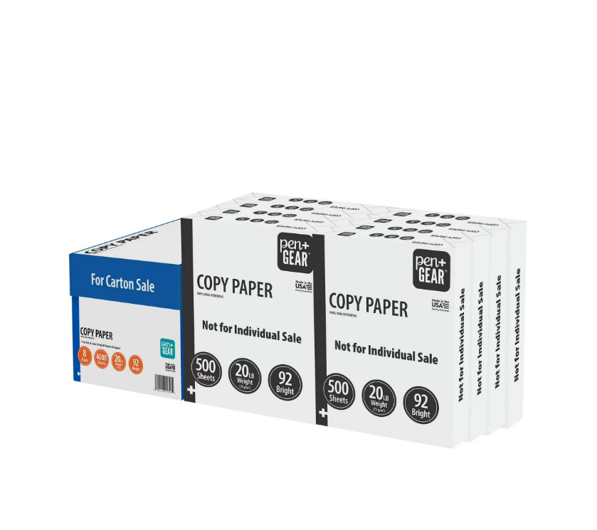 Pen+Gear Printer Copy Paper 8 Reams 4000 Sheets 92 Bright Free Shipping