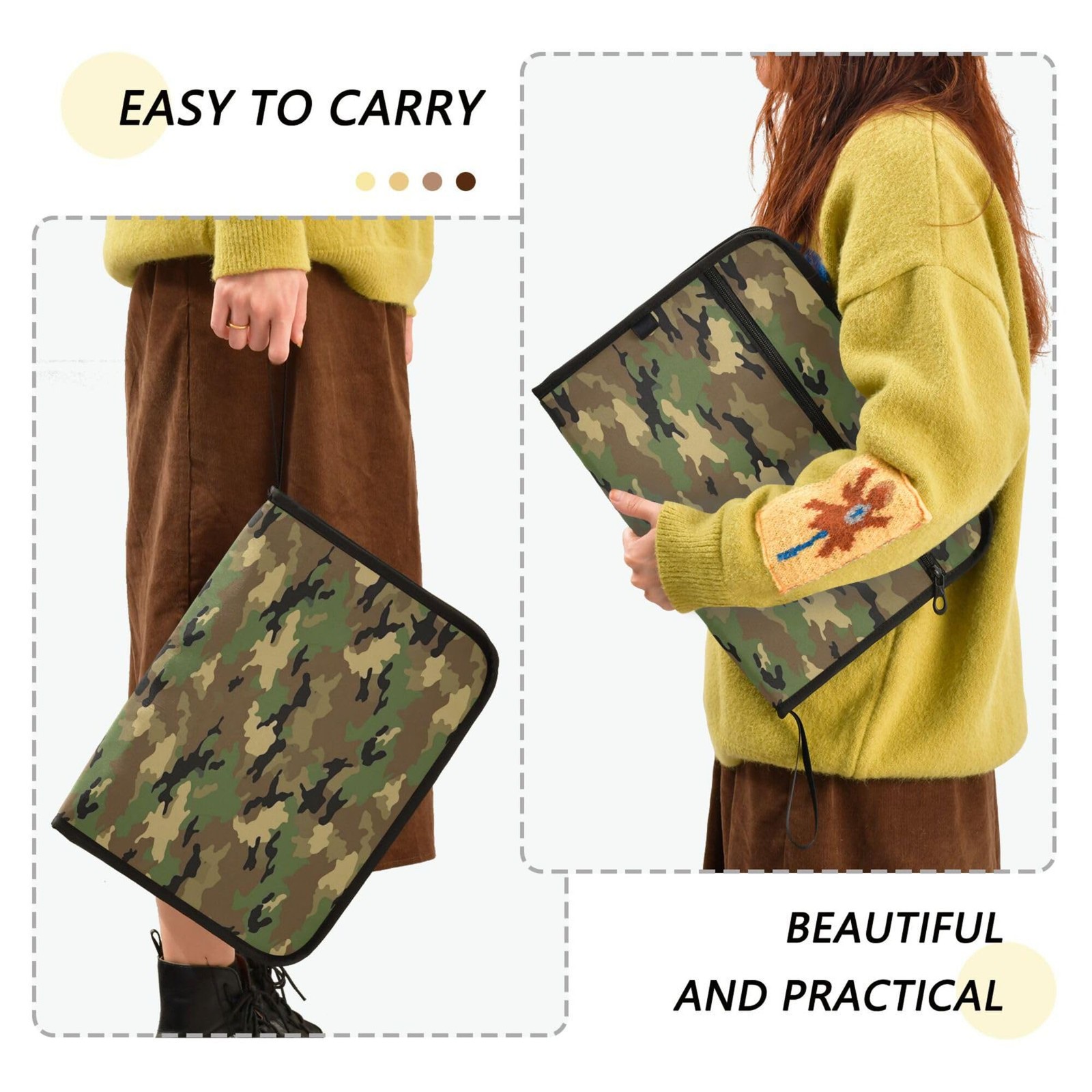 Army Camouflage Expanding File 14.2 X 10.6 X 0.8 Inches,