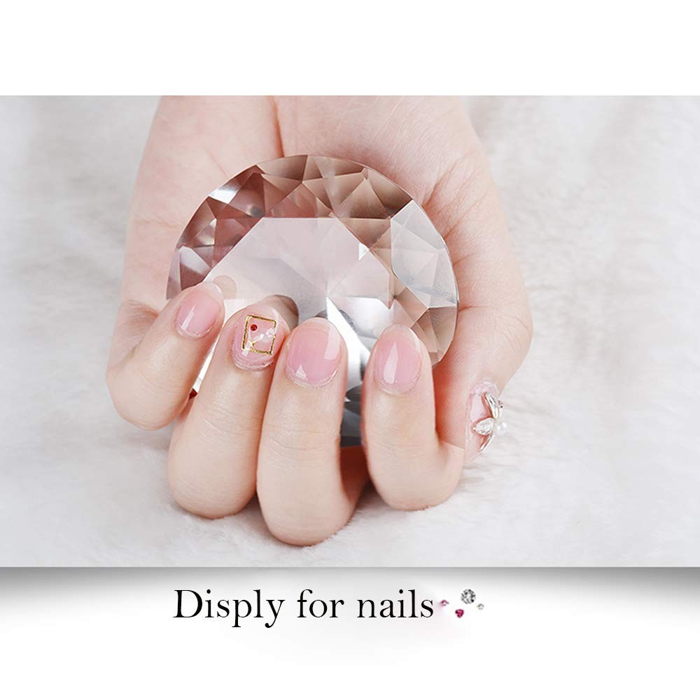 LONGWIN 50mm (2″) Crystal Faceted Diamond Paperweight Wedding 50mm, Clear