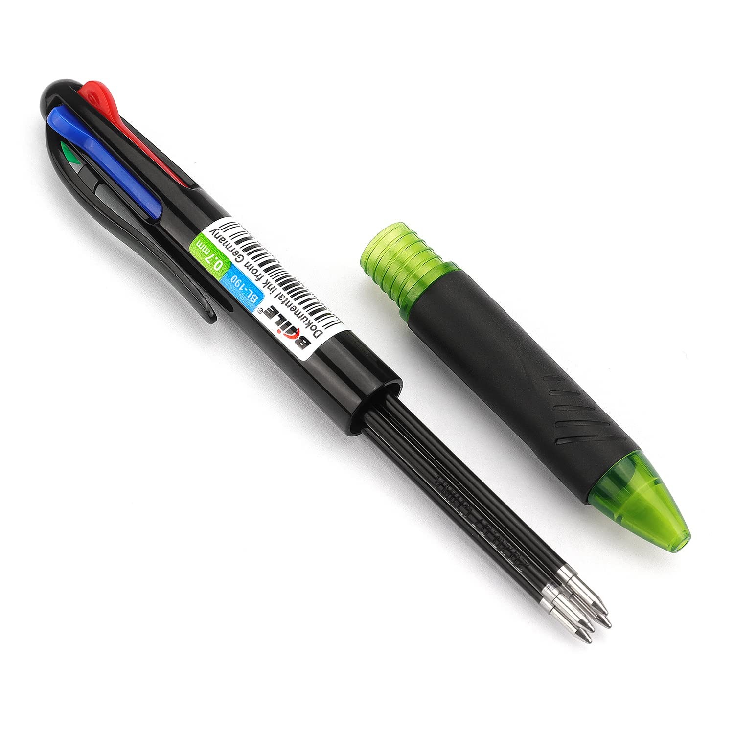 4 Pack Multicolor Ballpoint Pens 4-in-1 0.7mm Colored Retractable Ballpoint Gif