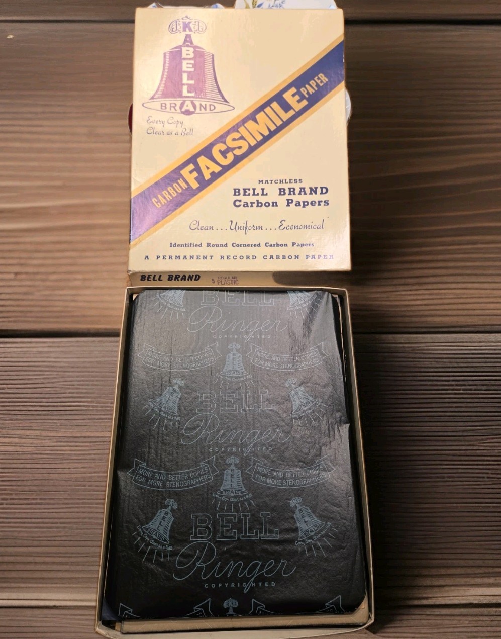 Bell Ringer Box Carbon Facsimile Paper Round Corner Permanent Record 8.5 x 8.5