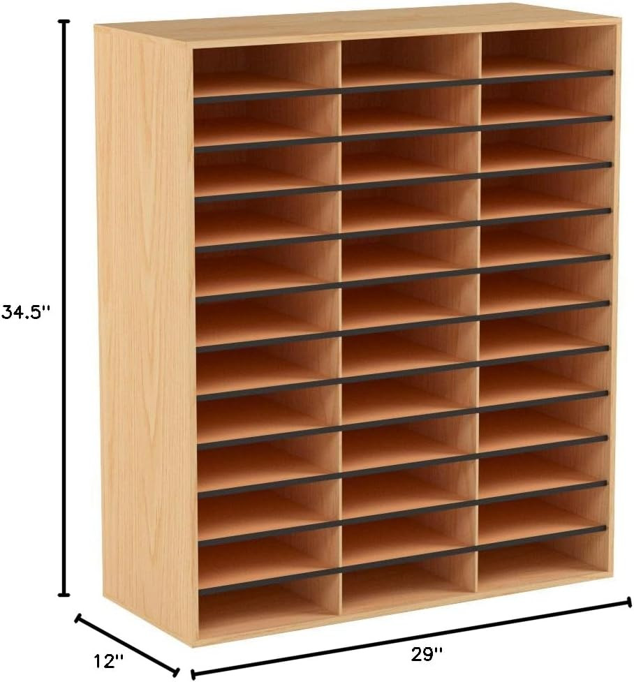 Literature Organizer, 36 Compartments, Office and Classroom Mailbox with Adjusta