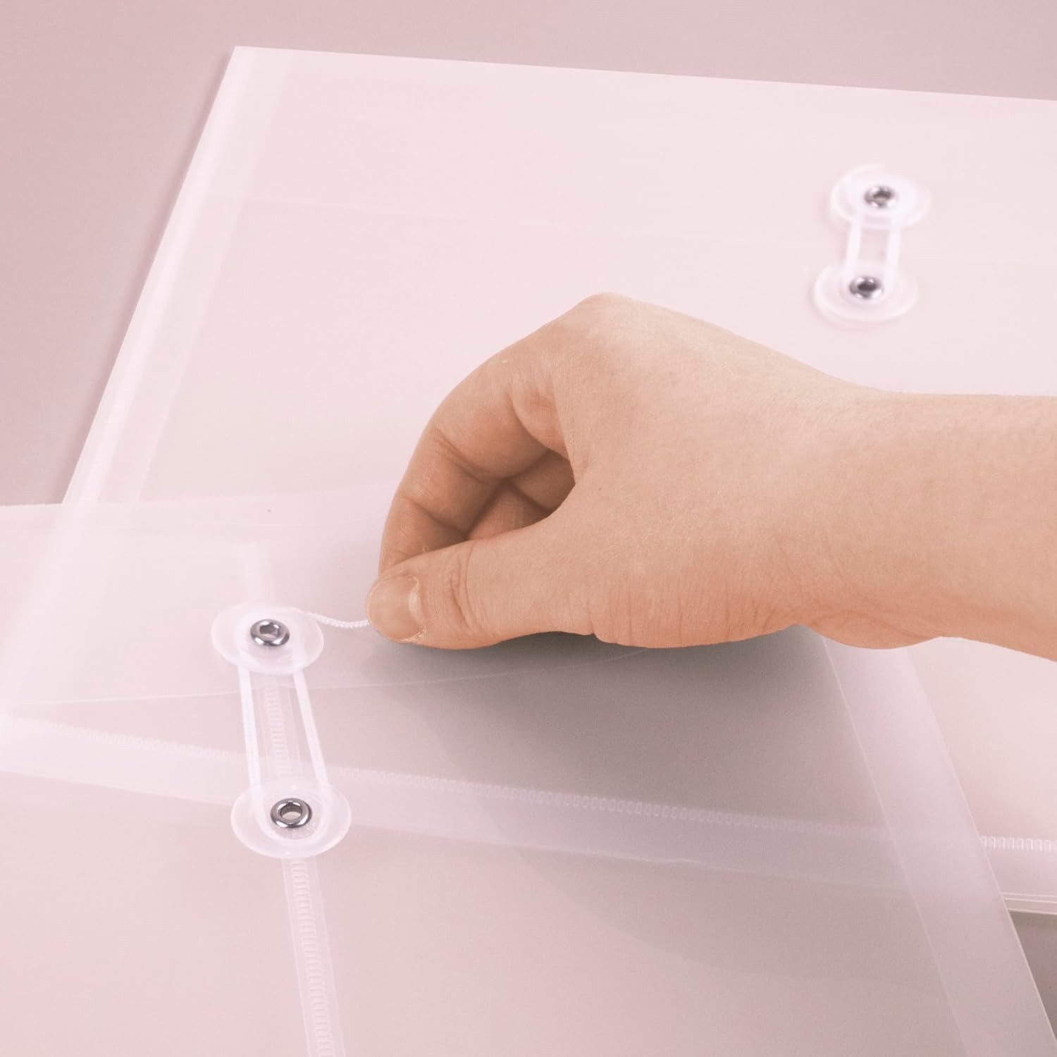 2 Pack – BAZIC Clear Top Loading Letter Size String Envelope plastic