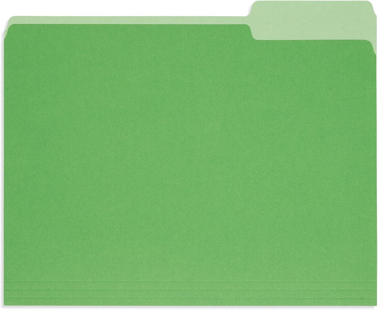 File Folders Letter Size 1/3 Cut Tabs 100 Pk Various Colors Two Tone Durable
