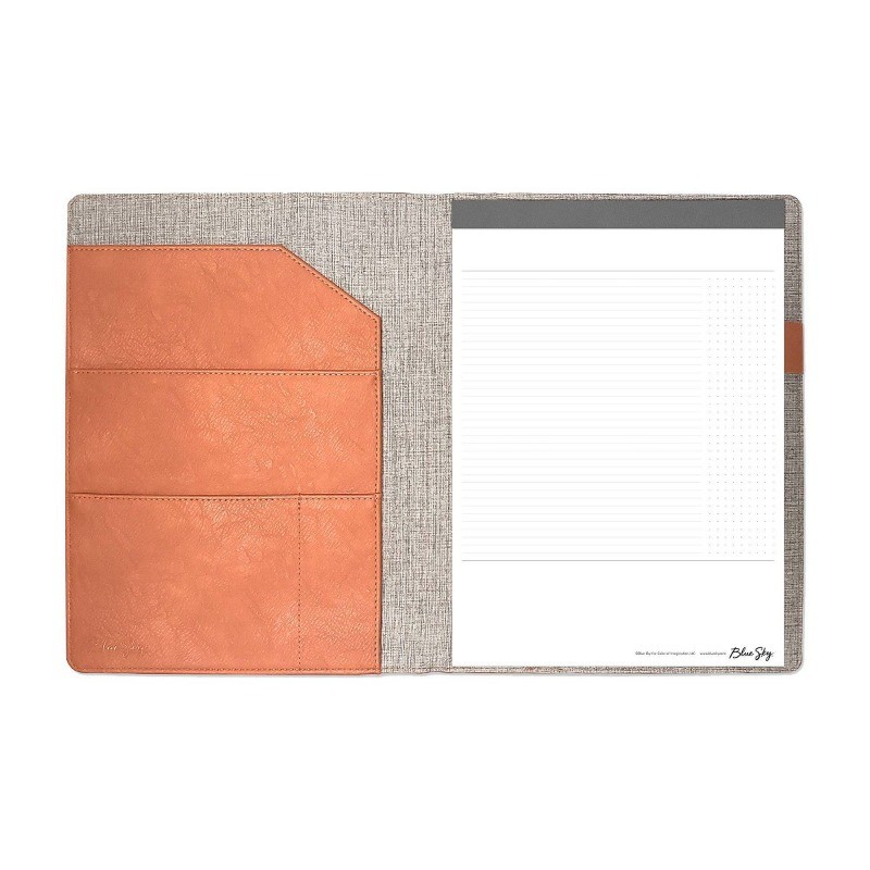 Padfolio with Notepad Letter Size Tan