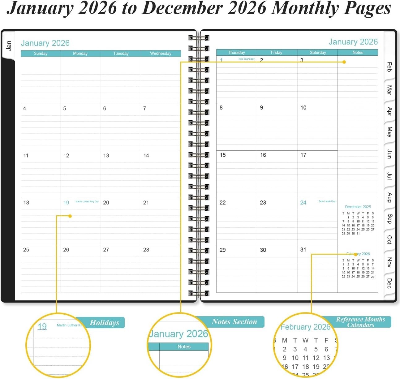 2026 Agenda and Appointment Planner Hourly Daily Planner 2026 from January 2026