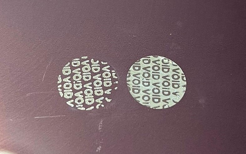 100 ROUND HOLOGRAM SECURITY WARRANTY VOID LABELS STICKERS 0.8″x0.8″ or 20mmx20mm