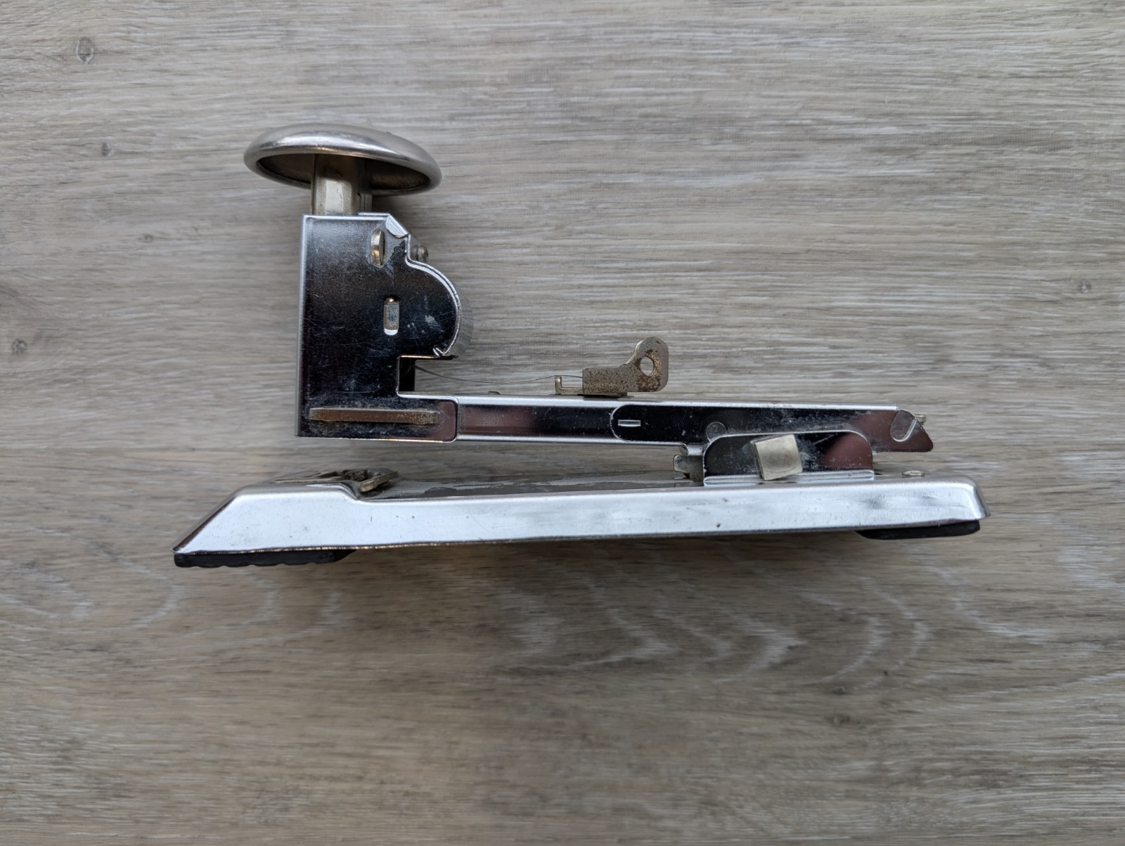 Vintage Ace Fastener Corp Stapler Model 404, Nickel Chrome, Works Chicago MCM