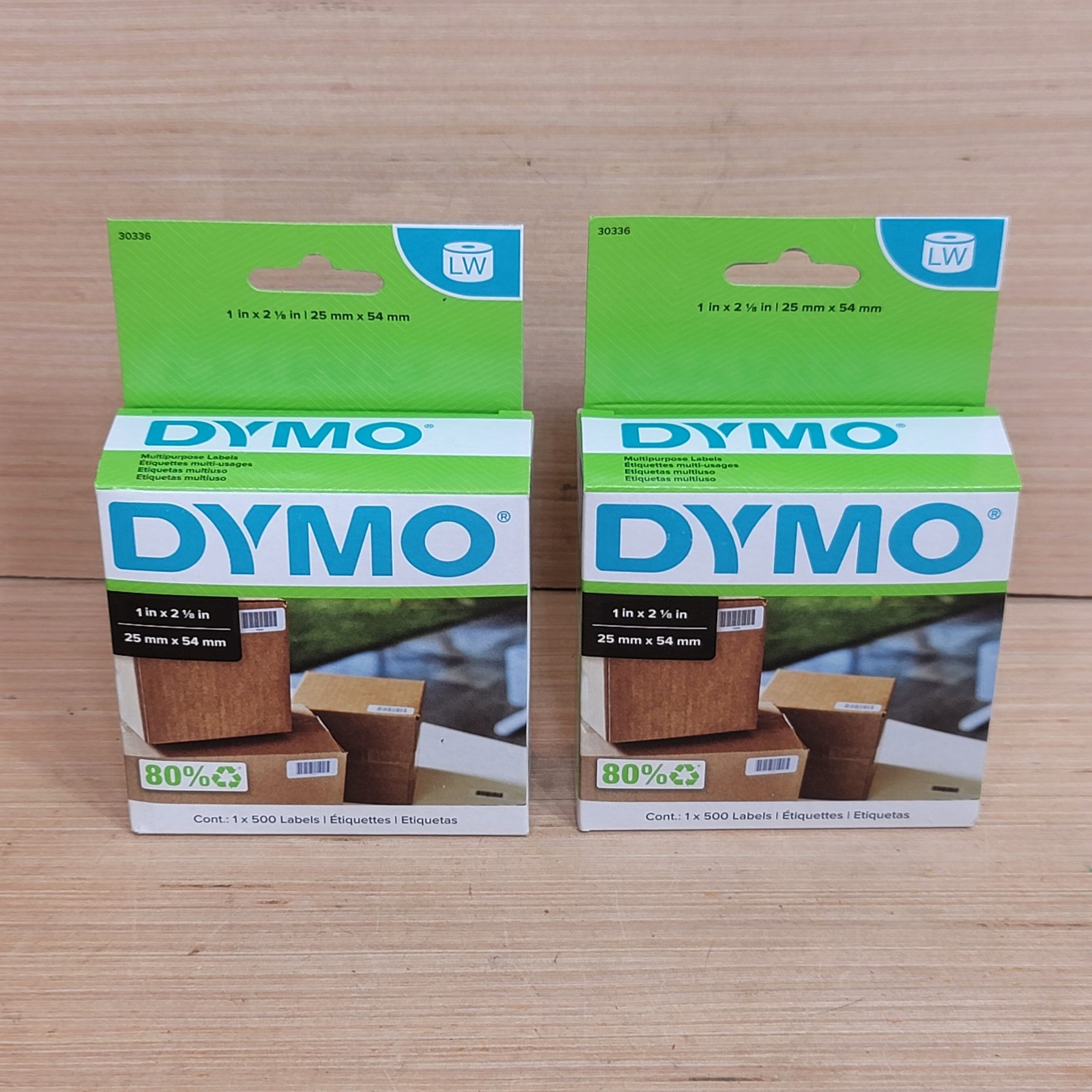2 rolls (500 each roll) GENUINE DYMO 30336 LW 1″x2-1/8″ Multipurpose Labels