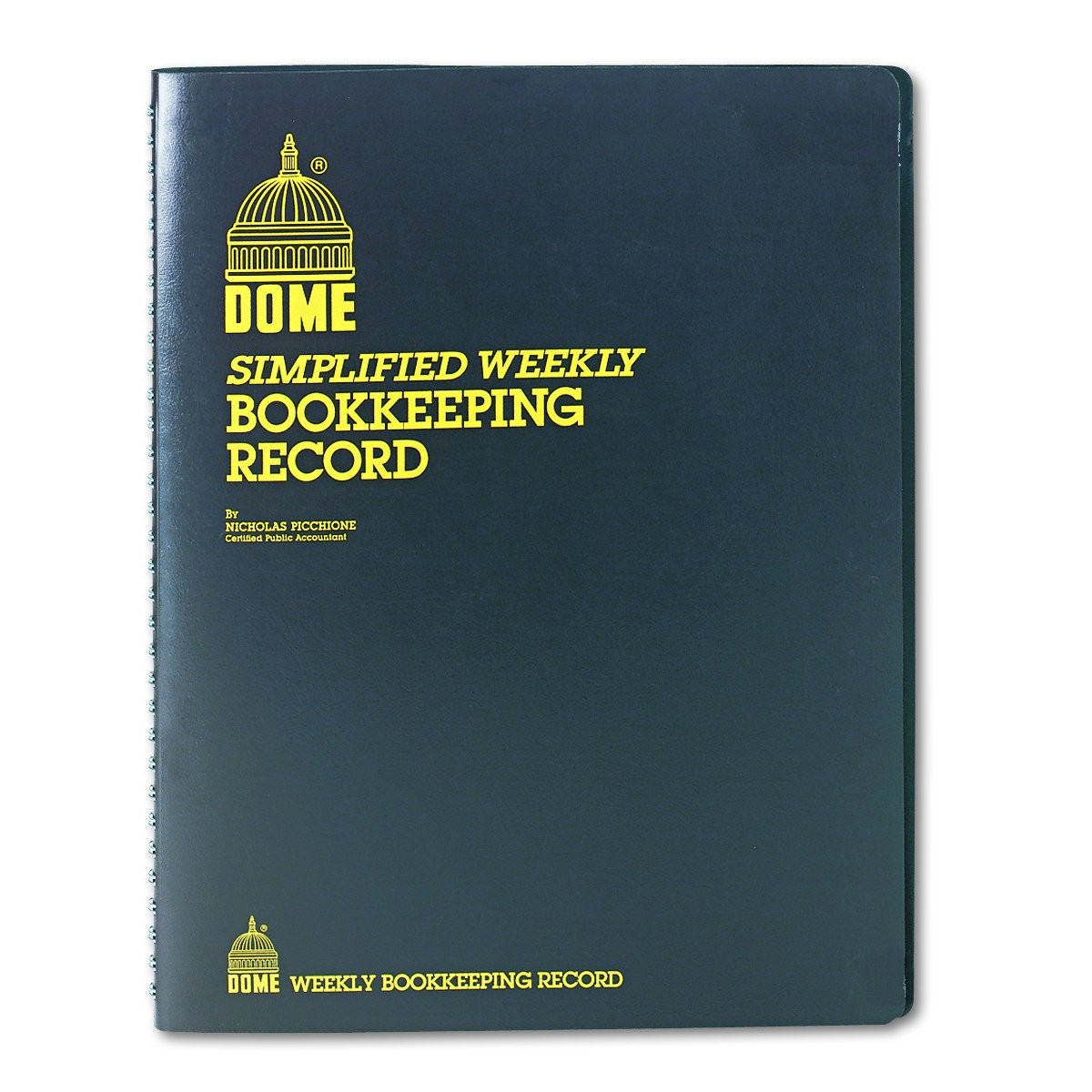 Weekly Bookkeeping Record Book – 128 Pages, 9 x 11 Inches, Brown Cover