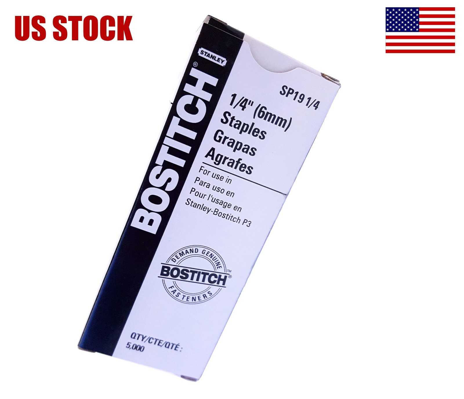 P3 Bostitch Staples 5000 per box SP19 1/4 Genuine Staples Free Shipping US Stock