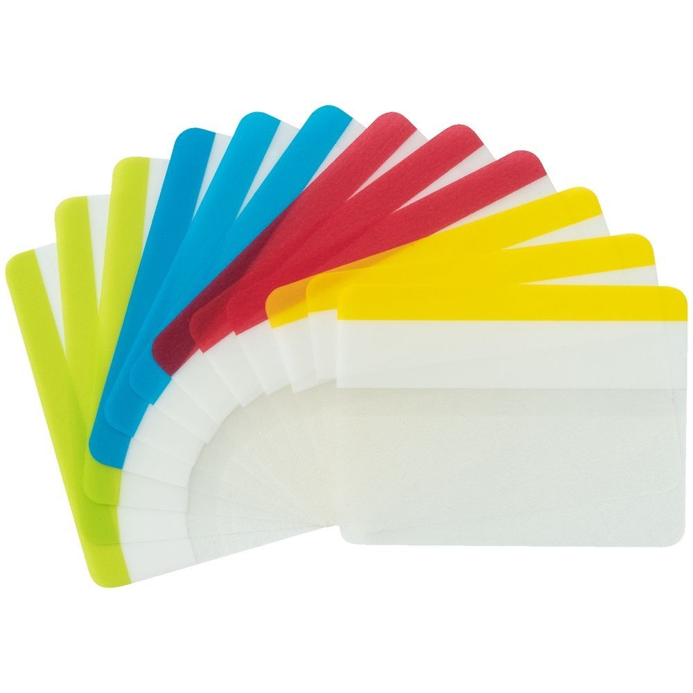 J.Burrows Tabs 38 x 50mm Assorted 4 Pack Thin Strip (24 Tags) Free Postage