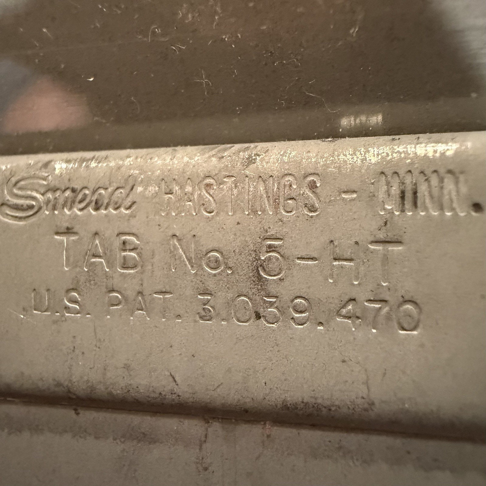 VINTAGE-Smead 5HT 1/5 Cut Metal Folder Label Tabs-Made USA-SET OF 12 in OG Box