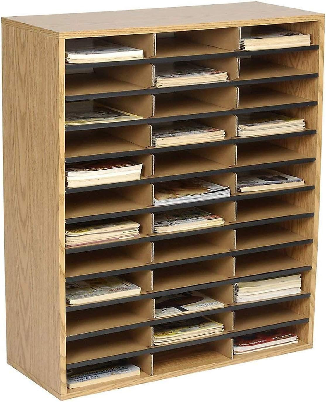 Literature Organizer, 36 Compartments, Office and Classroom Mailbox with Adjusta