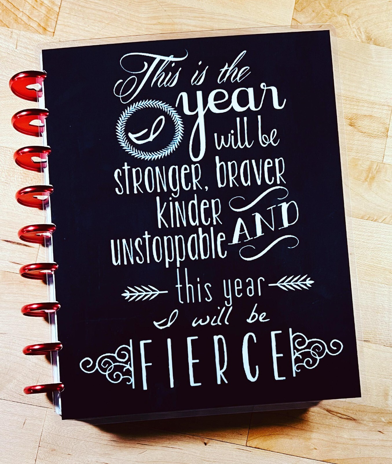Fierce New Year Quote Front/Back Cover Set for use with Classic Happy Planner-