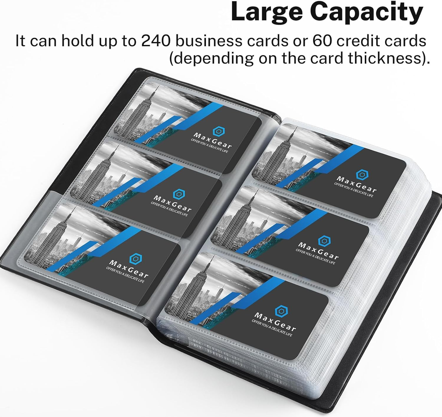 240 Business Card Organizer,Credit Card Binder,Portable Business Card Holder Boo