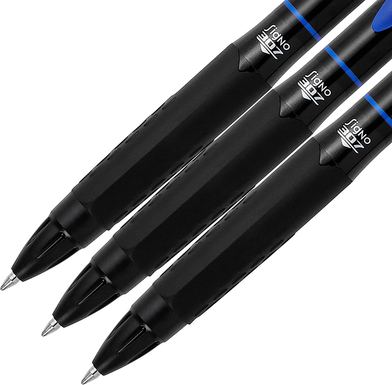 Uni-ball Signo 307 1927593 Rollerball Pen, 0.7mm Medium, Blue Gel Ink, Pack of 3