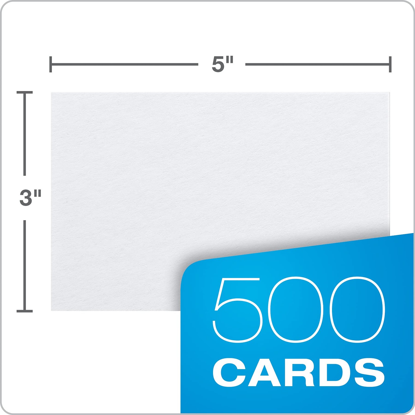 Cards 3×5 Blank White Notecards 500 Ct Flashcards School Study Bulk