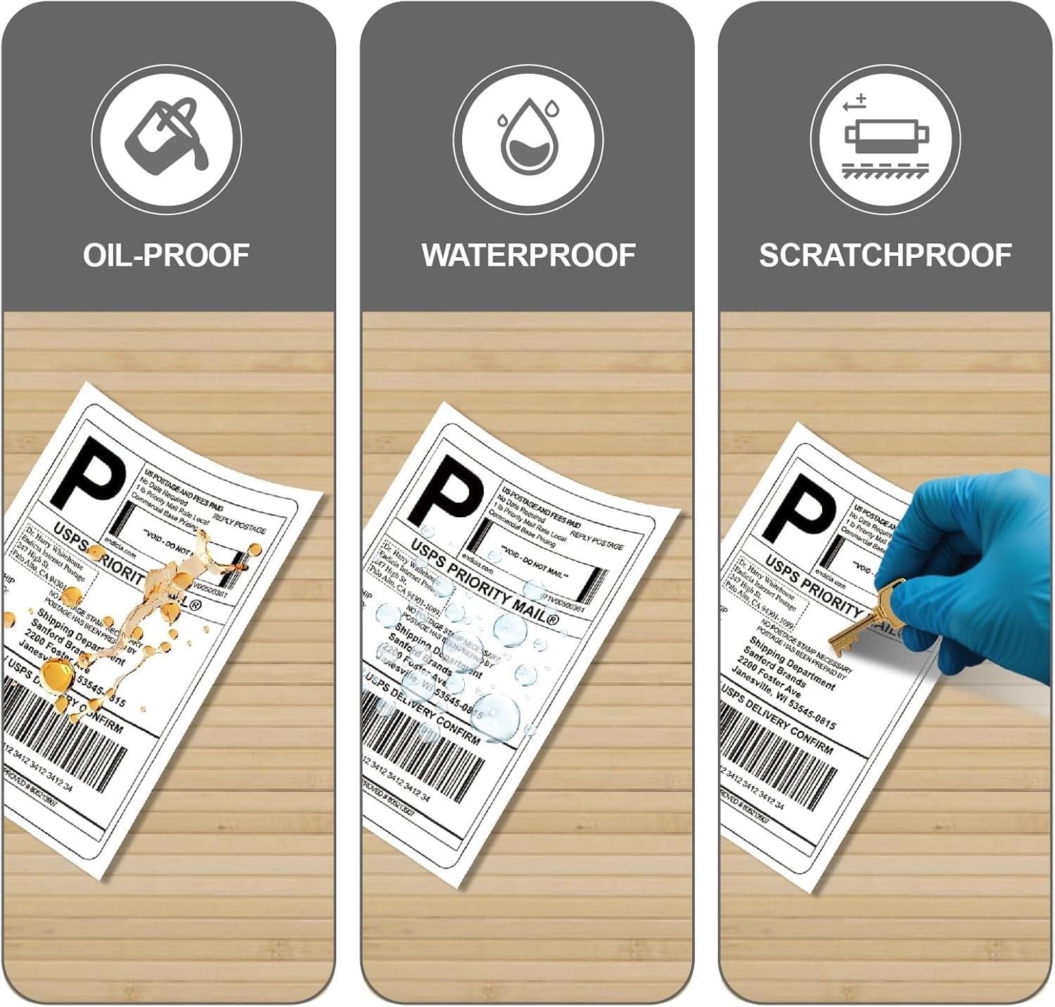 500 4X6 Thermal Labels, Direct Thermal Shipping Labels Roll 4X6 Compatible with