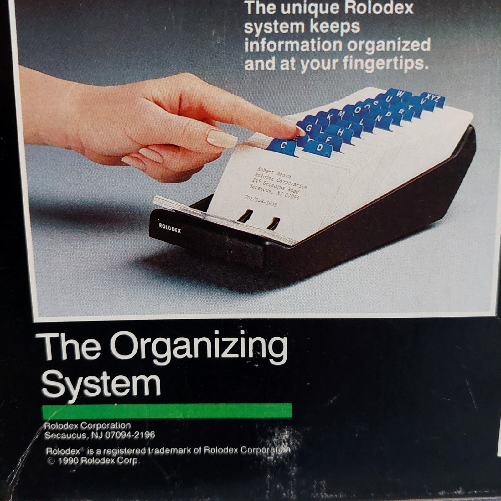VTG 1990 Rolodex in Box model NVIP-35 good condition 500 card file unused Read