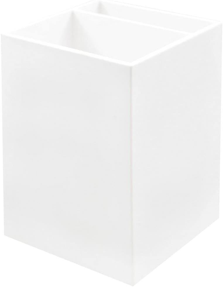 Plastic Pen Holder – Desktop Pencil Cup – Sold Individually White