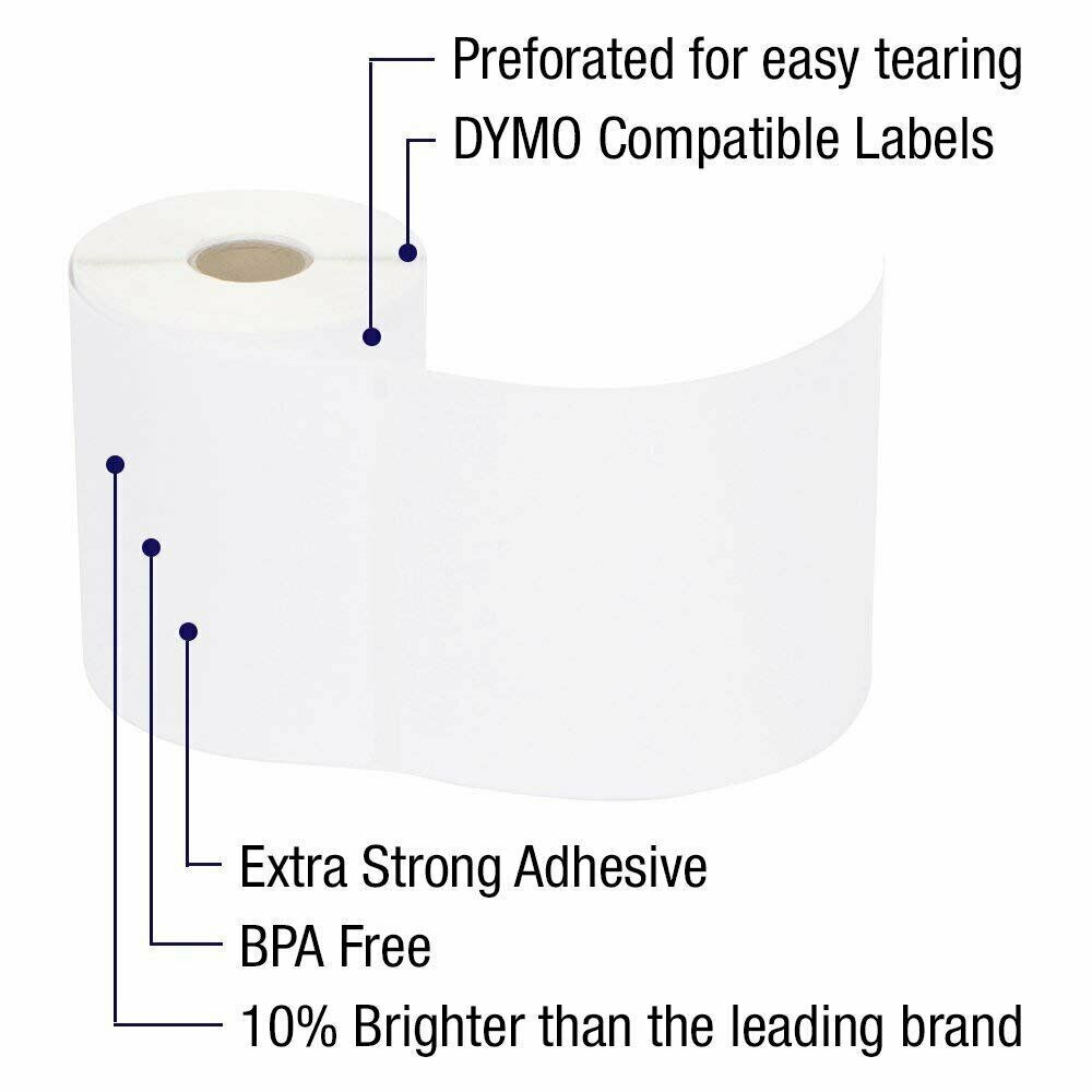 6 Rolls DYMO 4XL Direct Thermal Shipping Labels 4×6 1744907 Compatible 220/Roll