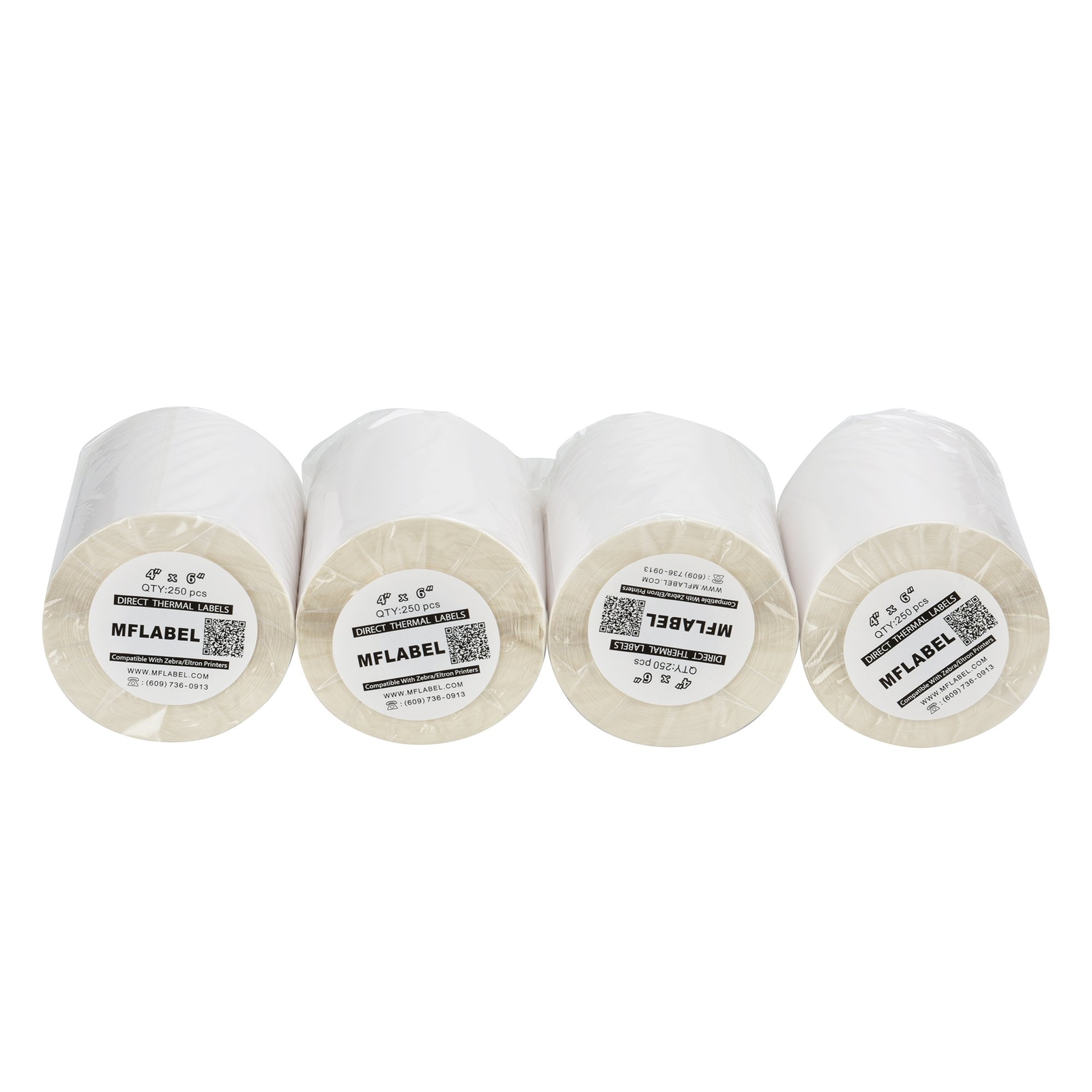 4″x6″ Direct Thermal Shipping Labels 250 Per Roll For Zebra 2844 ZP450 Eltron