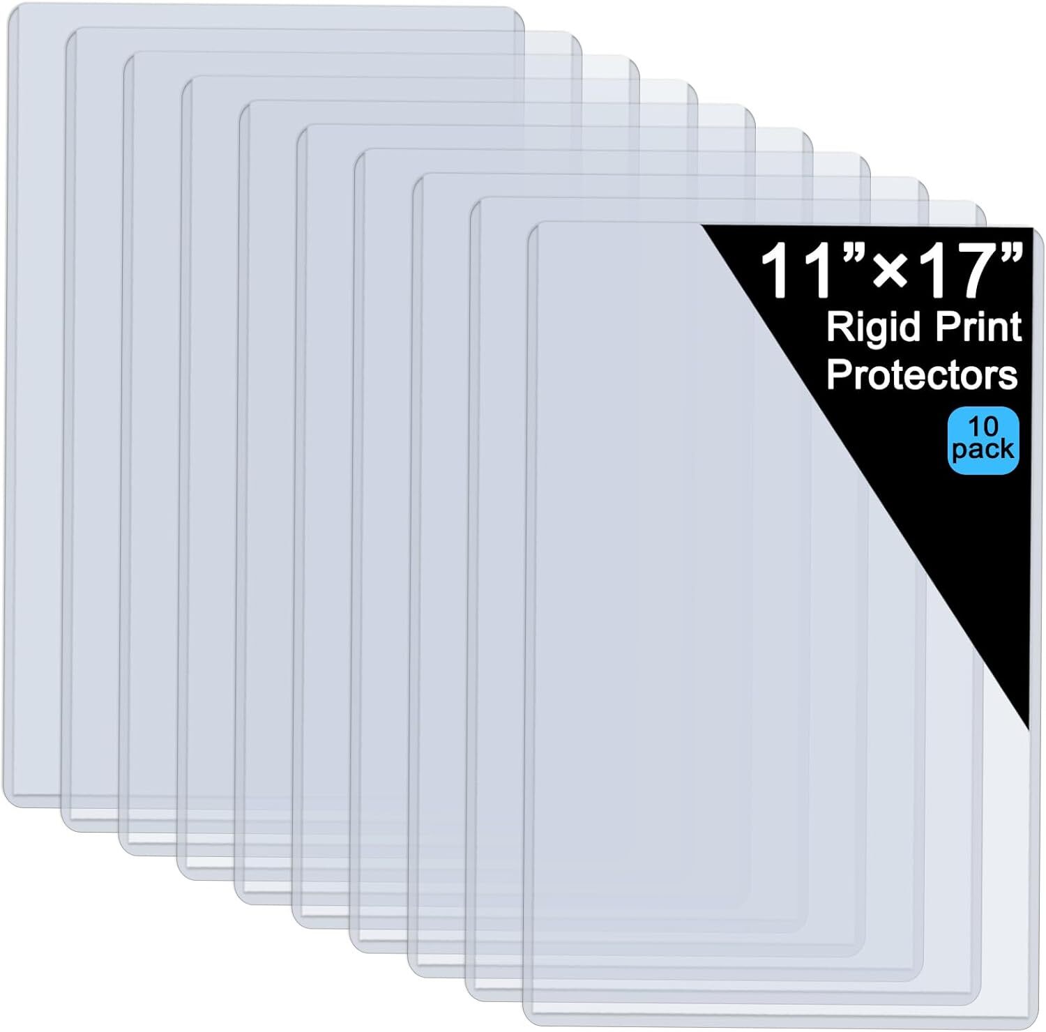 11″ x 17″ Hard Plastic Sheet Protectors Menu Rigid Print Protectors Clear Cer…