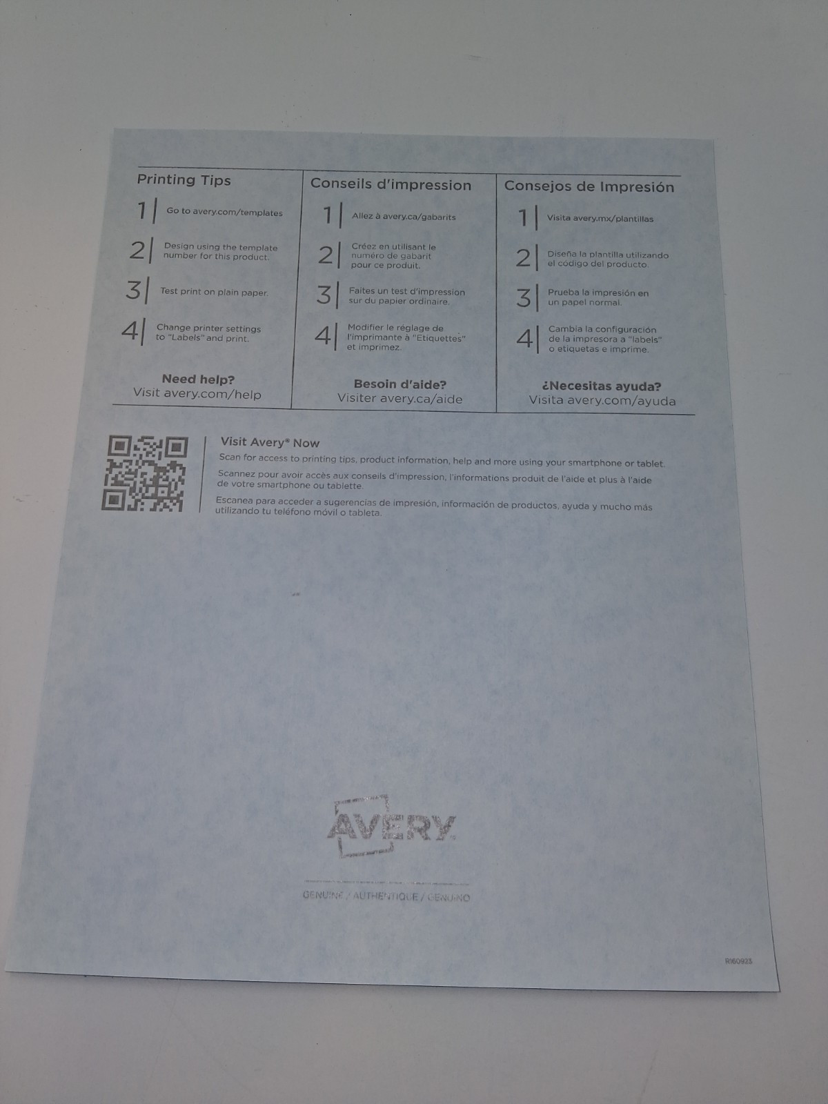1350 Avery 2″ x 4.5″ Rectangle Labels 225 Sheet Bright Blue Paper Presta T00-1XS