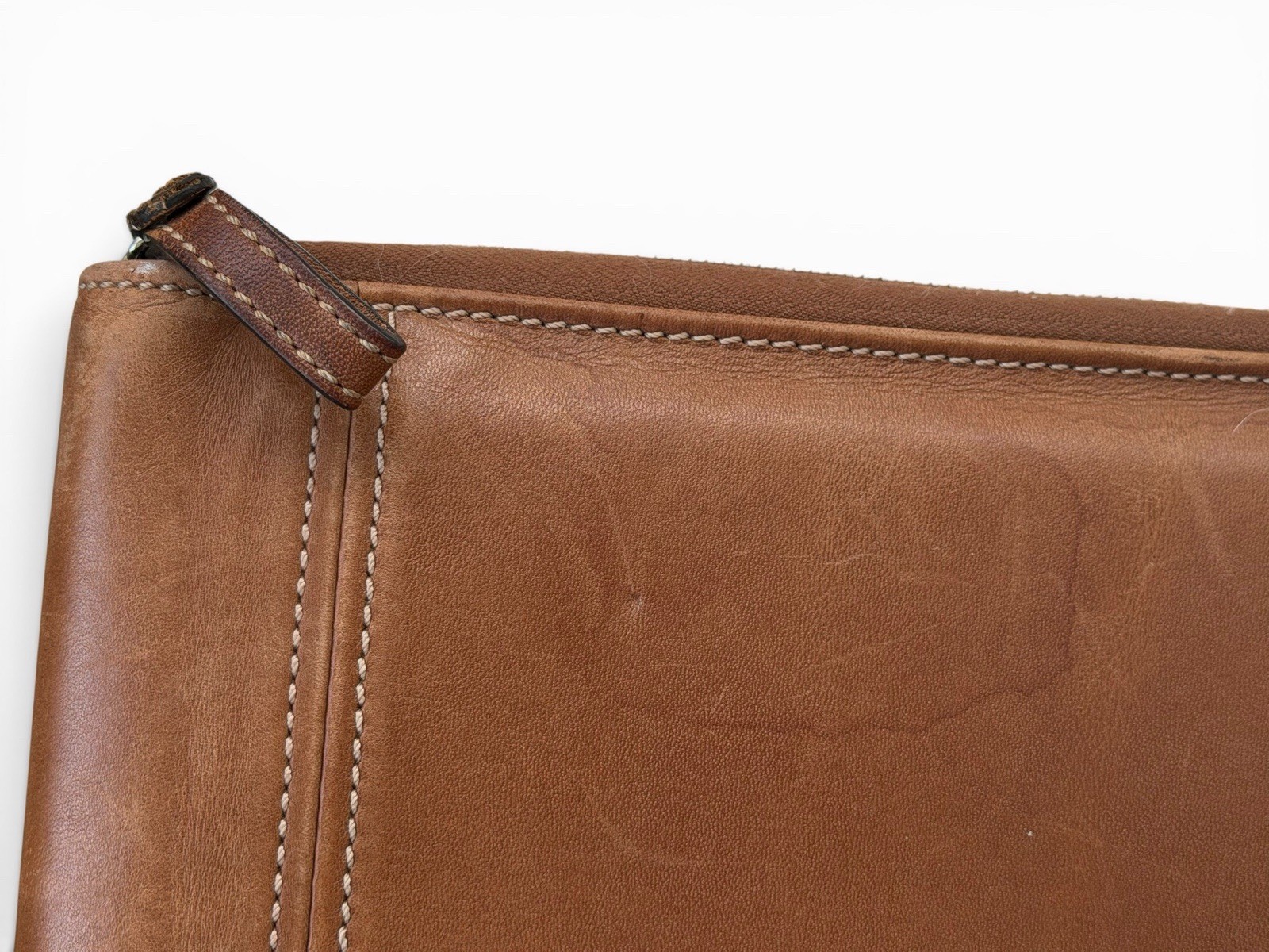 Vintage Coach Leather Bi-fold Zipped Business Portfolio Organizer 11x13in