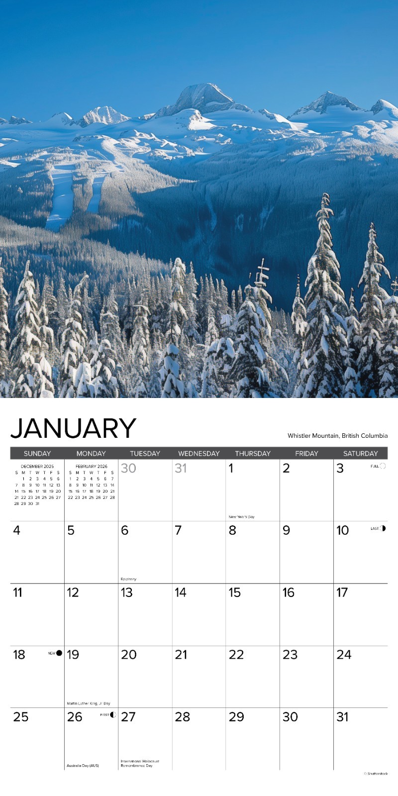 Canada 12″ x 12″ Wall Calendar (free shipping)