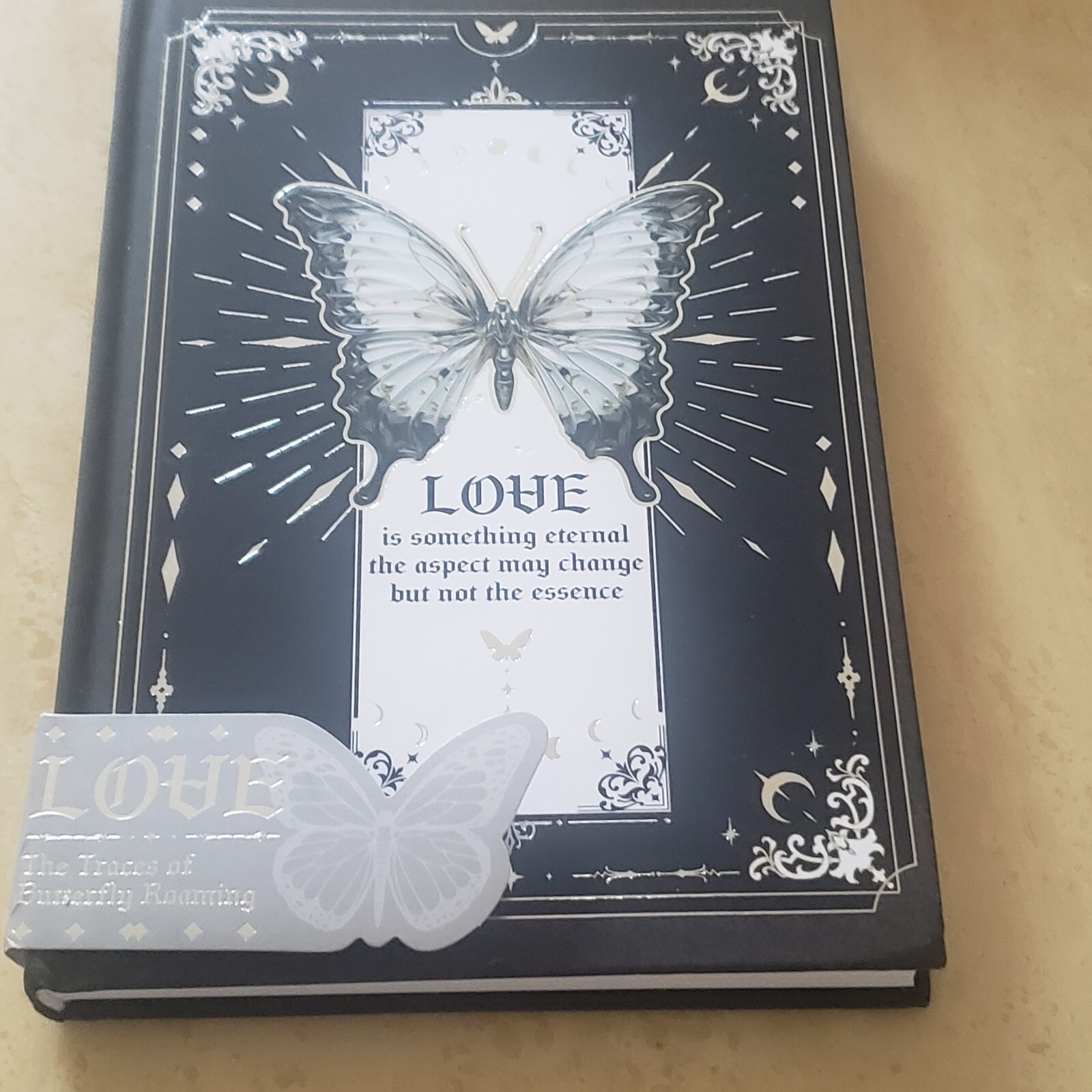 Butterfly Journal Blue, and Burgandy, Black Hard Cover, Choose color under MPN