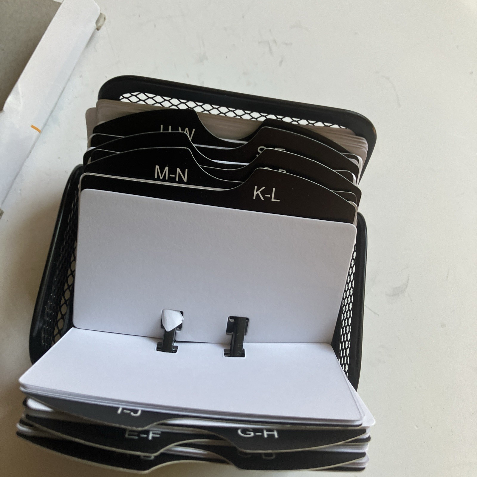 NEW Open Rolodex Black Petite Mesh Card File 2.25x4x4 Address Phone 125 Cards