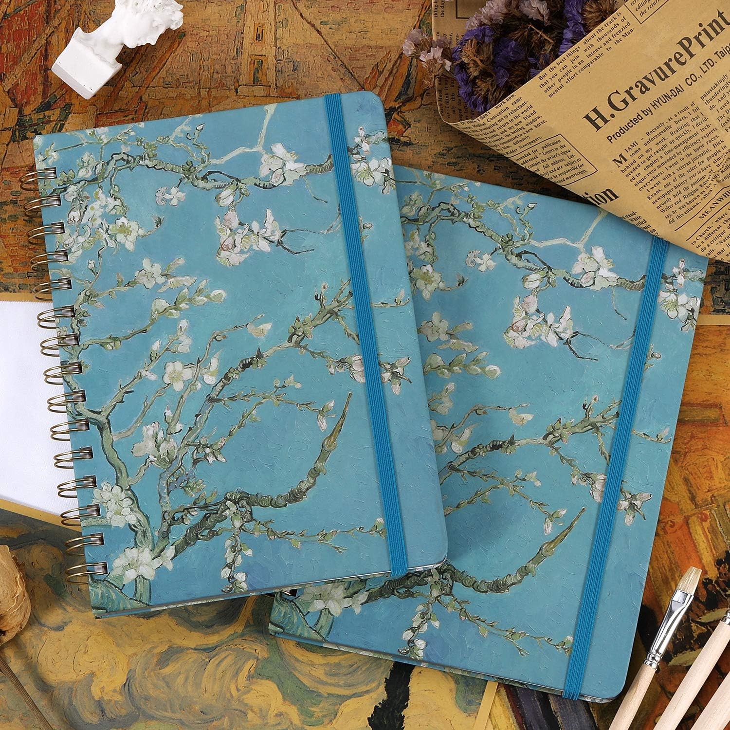 Hardcover Ruled Journal Notebook 6.3×8.35 Spiral College Ruled 134 Pages