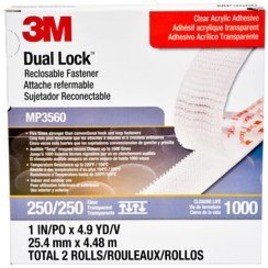 3M MP3560 Dual Lock Fastener 1″ x 5yd Clear Polypropylene