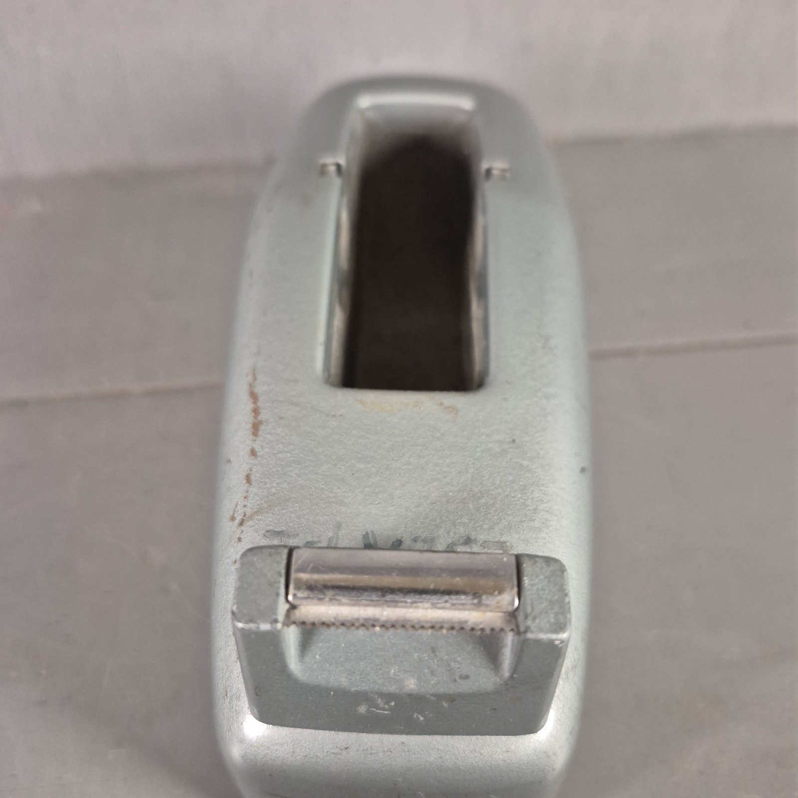 Vtg Scotch Desk Top Tape Dispenser C-20 Industrial Weighted Gray Metal 3M
