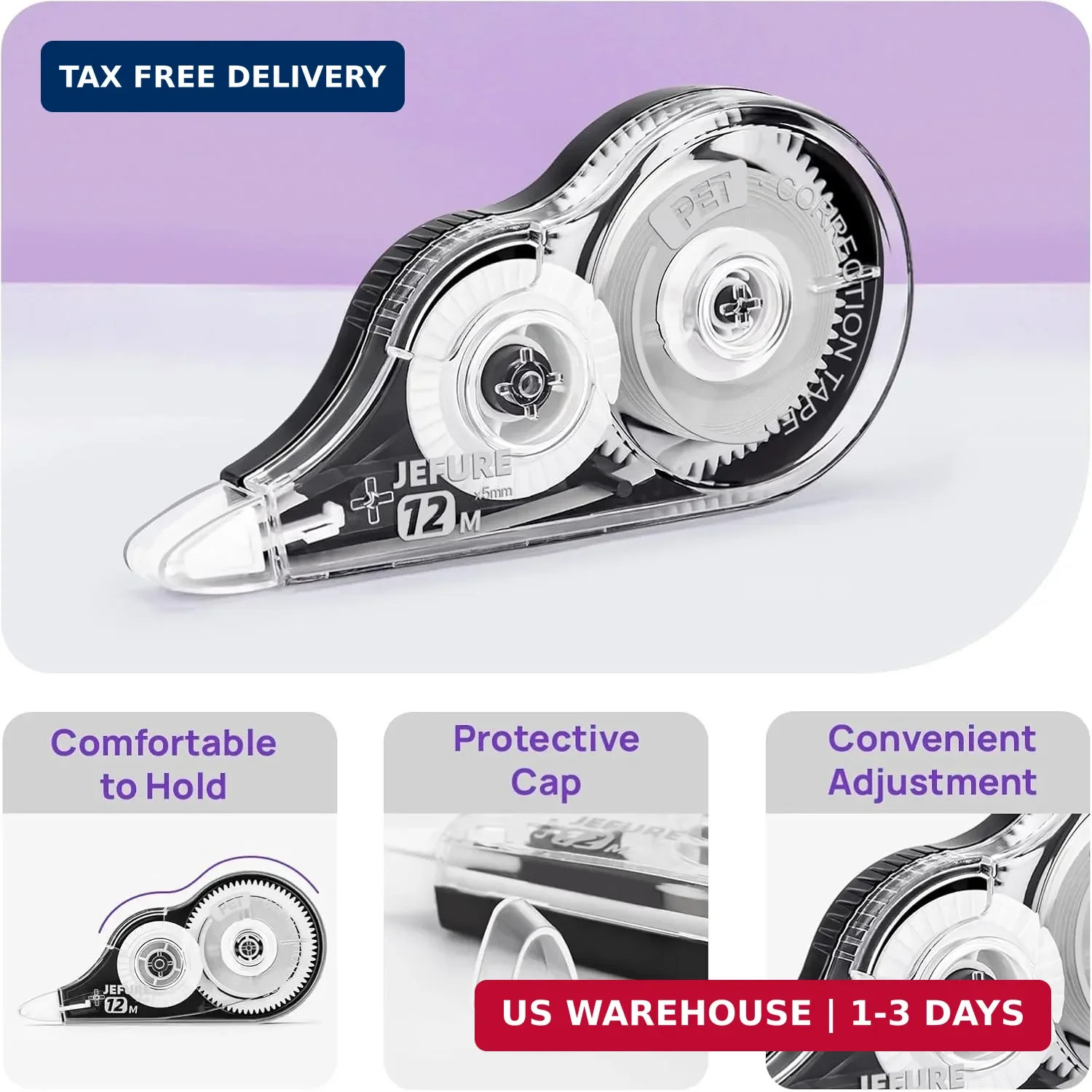 30 Pcs Correction Tape, 39.37 Ft White Wrong Out Tear-Resistant Bulk, Instant Co