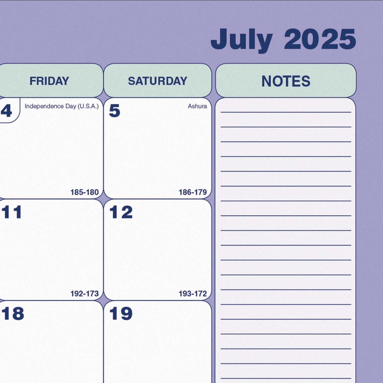 2025-2026 Academic Desk Pad Calendar, 11 x 8.5, 13 Month, July – July, Small