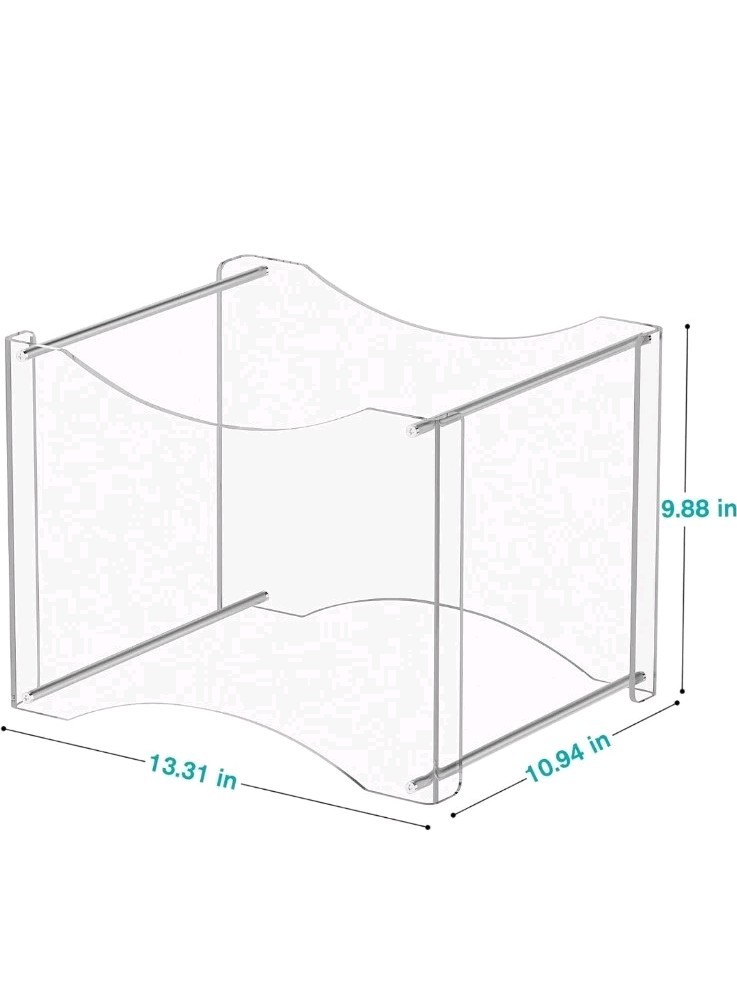 MaxGear Acrylic Hanging File Organizer Box Storage Crate for Letter & Legal