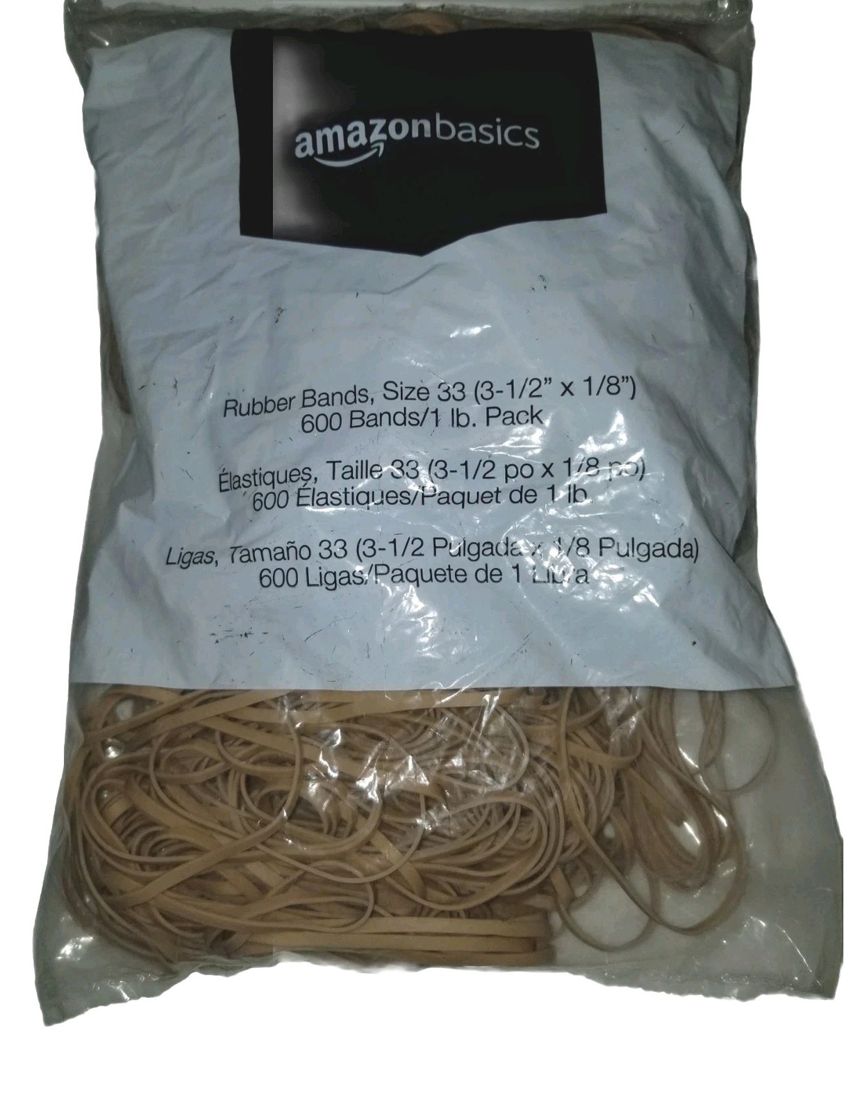 Sealed Brand New Rubber Bands Sized 33 3.5 x 0.8 Inches 600 Bands Amazon Basics