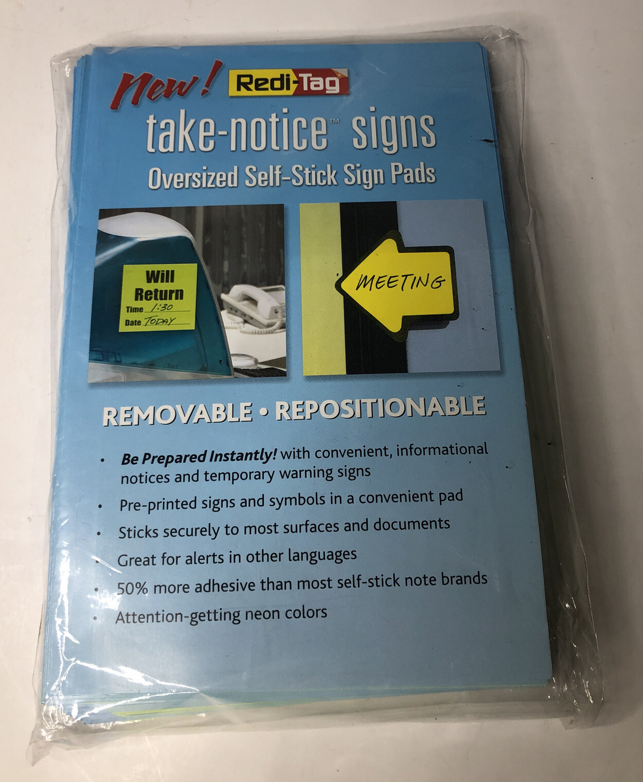 Redi-Tag Take Notice Signs – See Description 5 x 5 inches, 50 Sheets