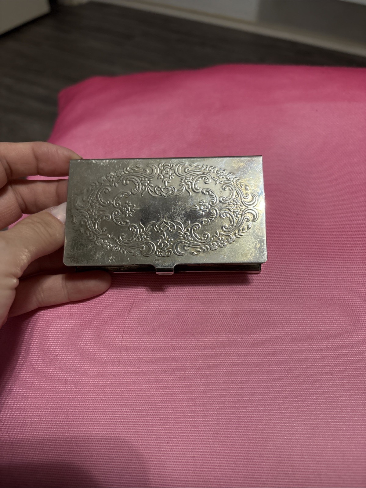 Vintage Silver Plated Business Cards Holder Or Wallet