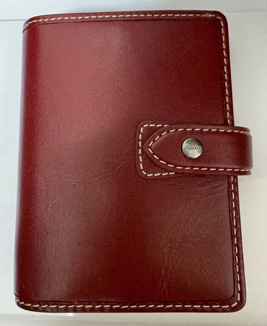 Filofax Malden Small 6 Hole Pocket Burgundy Leather Cover Unused W/ Box Japan