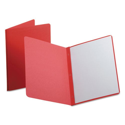 Oxford 52511 8.5 x 11 Three-Prong Fastener Report Cover – Red/Red (25/Box) New