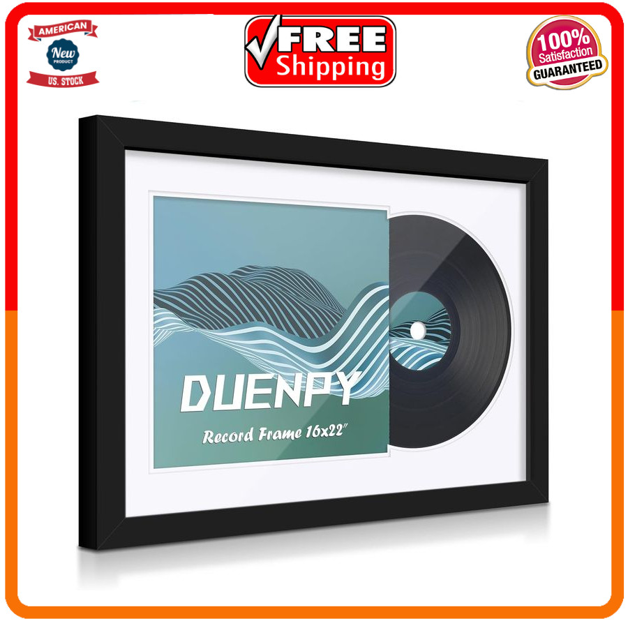 Vinyl Record Display Frame 16X22 Inches Display Record Album and 12.5X12.5 Album