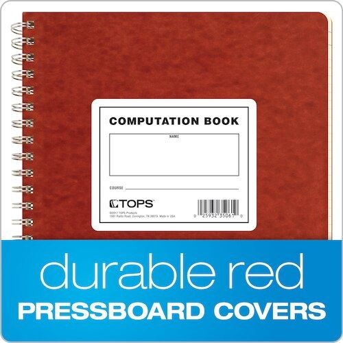 TOP35061 TOPS™ Computation Notebook, 9-1/2″ x 11-3/4″, Wire Bound, Graph Rule (4