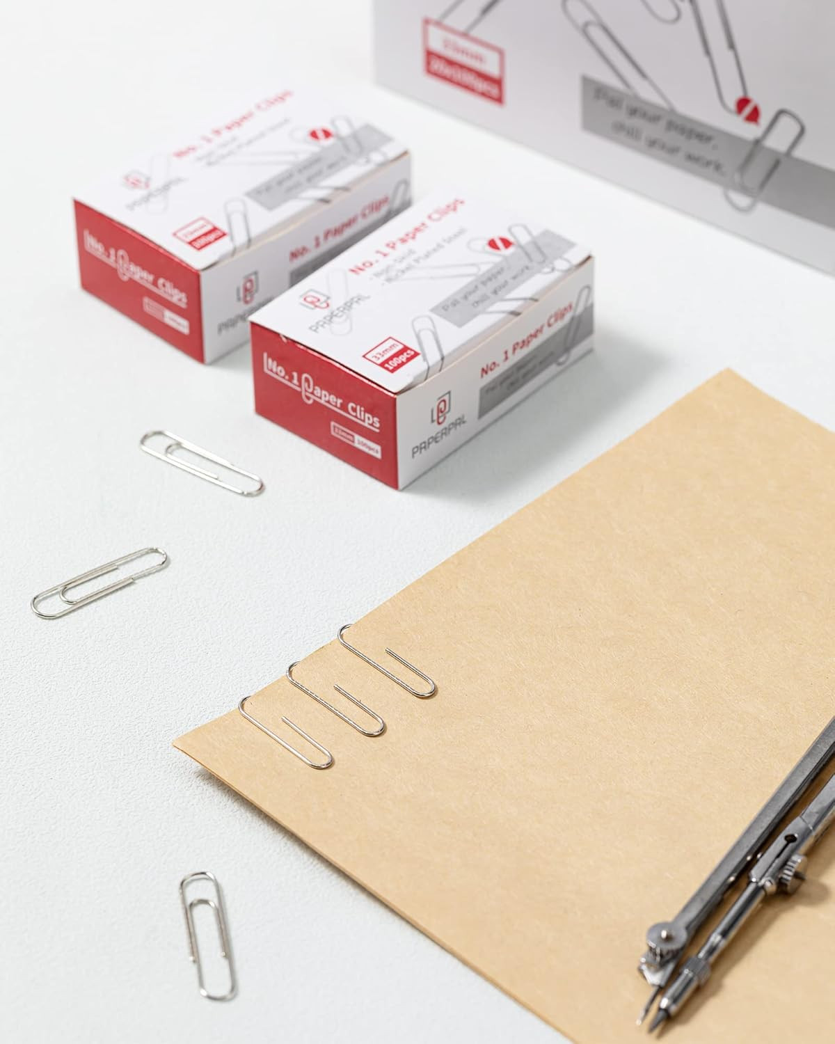 #1 Nonskid Paper Clips 1-2/7″ Silver 2000 Count 20 Boxes for Office School