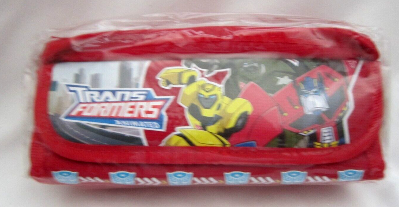 Unisex Hasbro Transformers Red Zipper Pencil Case Pouch-Brand New!