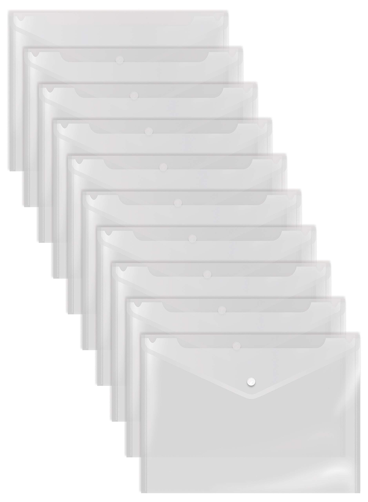 Clear Reusable Plastic Envelopes with Snap Closure Plastic Document Holders 1…