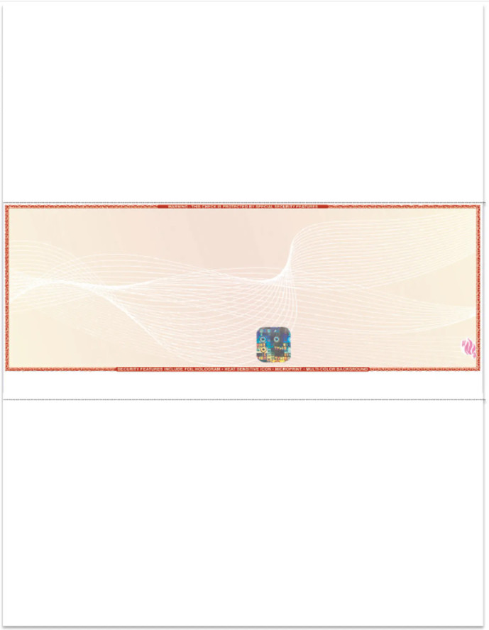 Blank Check Paper, Premium High-Security with Hologram & 22 Security Features